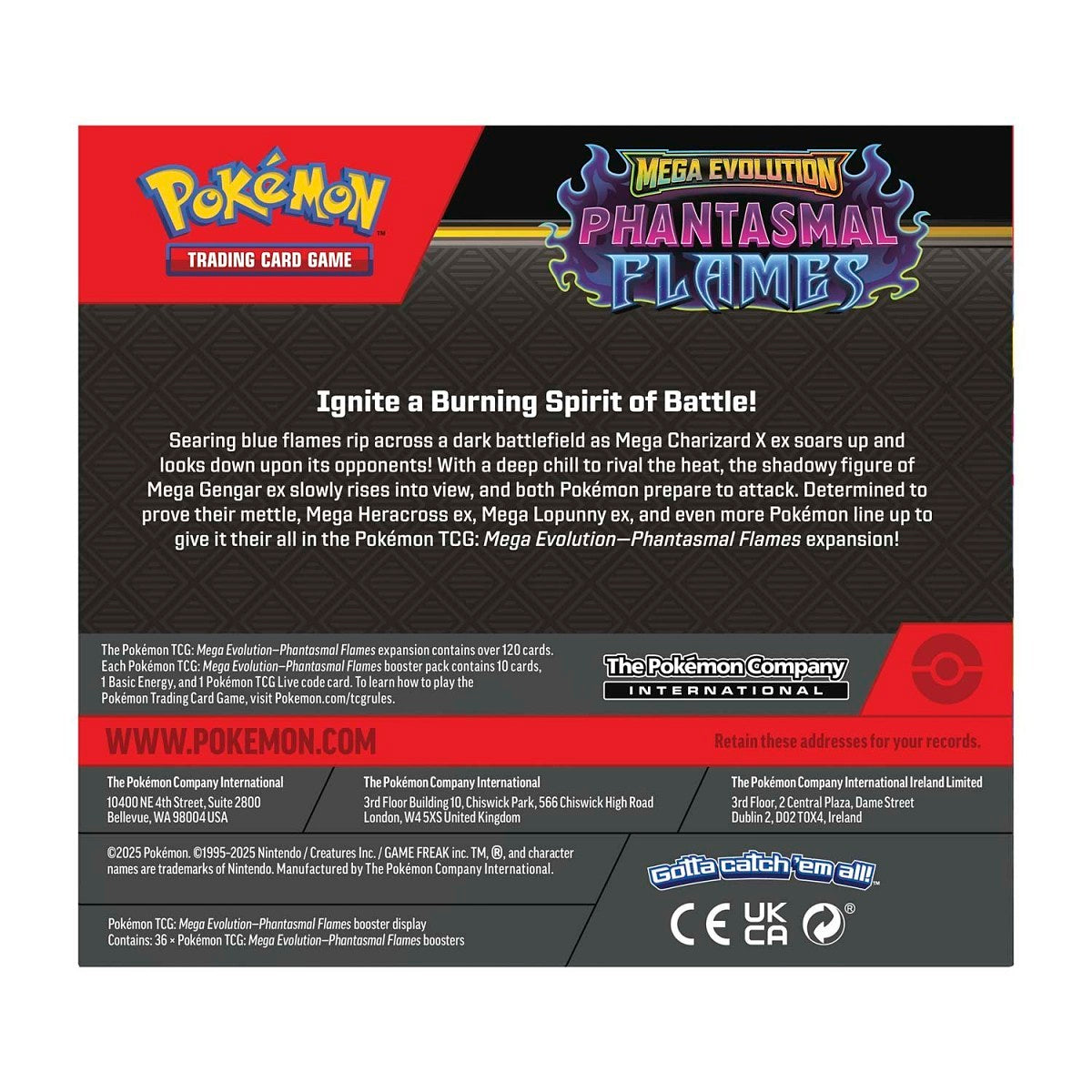 Pokémon TCG: Mega Evolution - Phantasmal Flames Booster Box