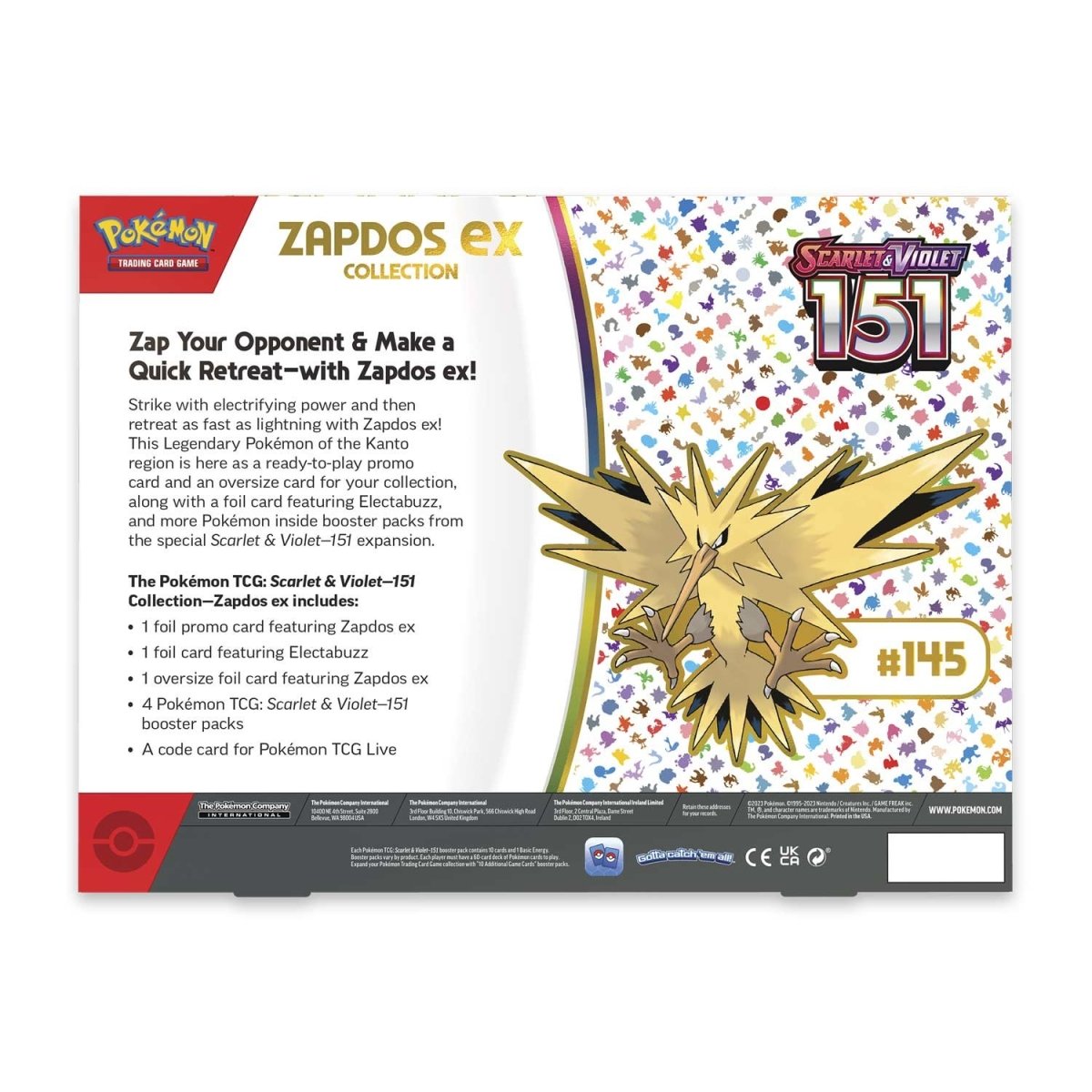 Pokémon TCG: Scarlet & Violet - 151 Collection Zapdos ex
