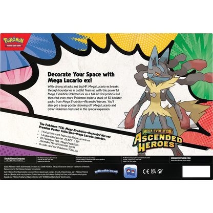Pokémon TCG: Mega Evolution - Ascended Heroes Premium Poster Collection (Mega Lucario)
